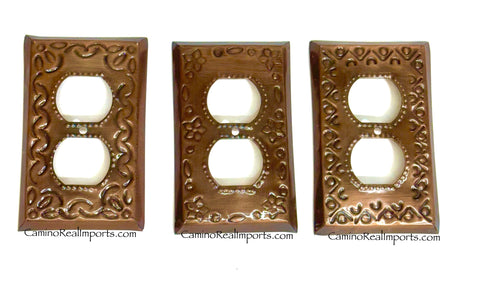 Tin Switch Duplex Outlet Plate Covers Copper