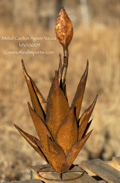 Metal Cactus Agave Yucca Yard Decor MYAS005  Camino Real Imports