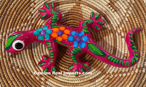 Hand Painted Clay Gecko Lizard GGLL024 – Camino Real Imports