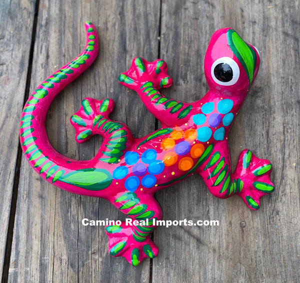 Hand Painted Clay Gecko Lizard GGLL037 – Camino Real Imports