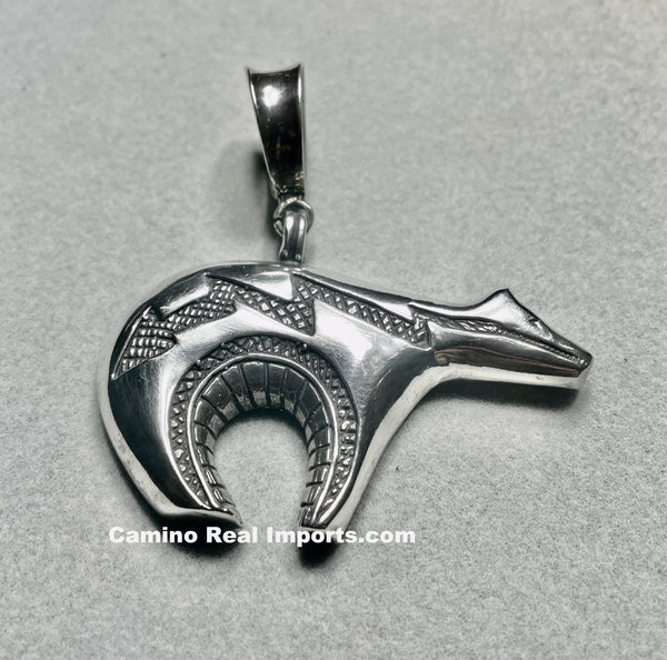 Sterling Silver Hopi Bear Pendant STSP0063 – Camino Real Imports