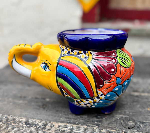 Talavera Elephant Planter TTP1007 – Camino Real Imports