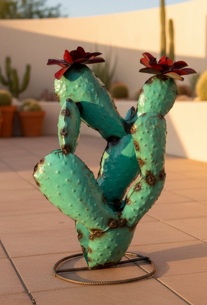 Metal Cactus Nopal Yard Decor MNCS001