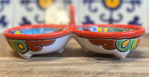 Talavera Salsa Bowl W/spoon Molcajete 2 Mexican Pottery Folk 