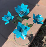 Yard Art Metal Flowers Sculpture 27"  MFLWRMM004