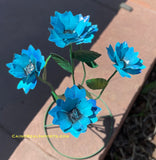 Yard Art Metal Flowers Sculpture 27"  MFLWRMM004