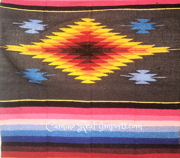 MEXICAN BLANKET XL 5' X 7' HAND WOVEN serape zarape sarape