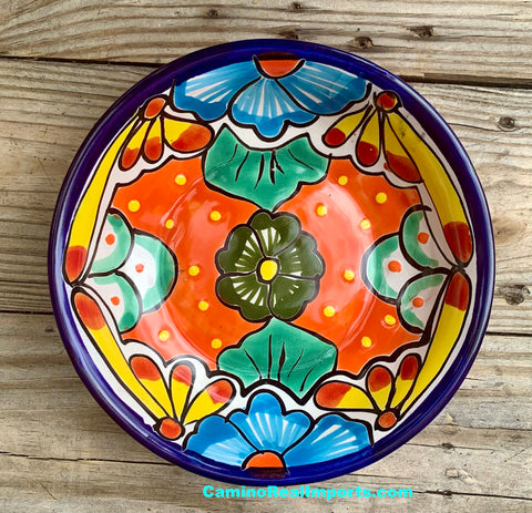 Mexican Talavera Pottery Bowl Plate 7.5" TPB75001