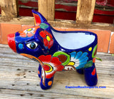 Mexican Talavera Pottery Pig Planter 12" TPSPT12005