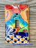 Mexican Talavera Pottery Single Toggle Switch Plate TTSP030