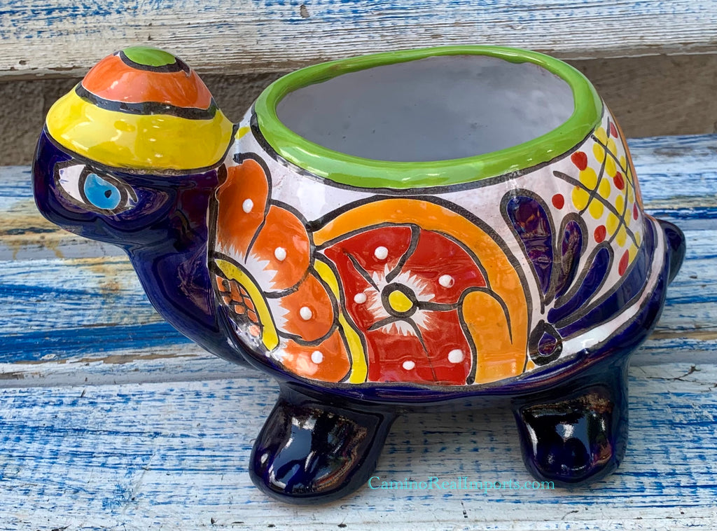 turtle plant pot TALAVERA TURTLE PLANTER TTP10006 – Camino Real Imports
