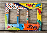 Talavera Pottery Triple Rocker Switch Plate T3RSP008