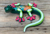 Hand Painted Clay Gecko Lizard GGLL002