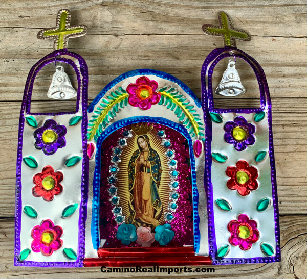 Mission Tin Nicho Mexican Folk Art With Our Lady of Guadalupe FTN008