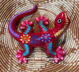 Hand Painted Clay Gecko Lizard GGLL019