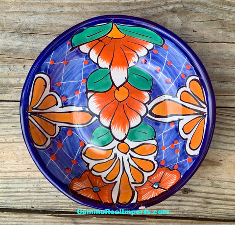 Mexican Talavera Pottery Bowl Plate 7.5" TPB75002