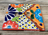 Talavera Pottery Double Toggle Switch Plate TTSPDB020