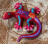 Hand Painted Clay Gecko Lizard GGLL019