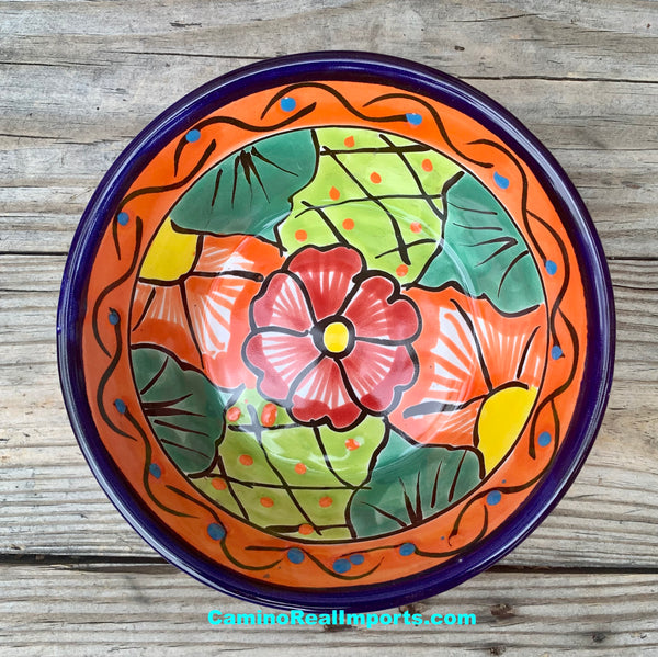 Mexican Talavera Pottery Bowl Plate 7" TPBPZ002