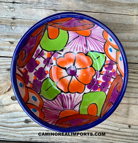 Mexican Talavera Pottery Bowl Plate 5.5" TPB011
