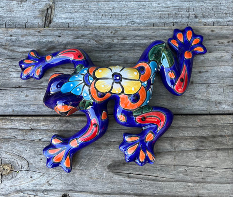 TALAVERA WALL DECOR FROG 10" TF009
