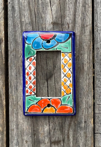 Mexican Talavera Pottery Rocker  Switch Plate TRSP010