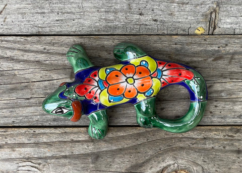Talavera Wall Decor Gecko Iguana 10" TIG10014