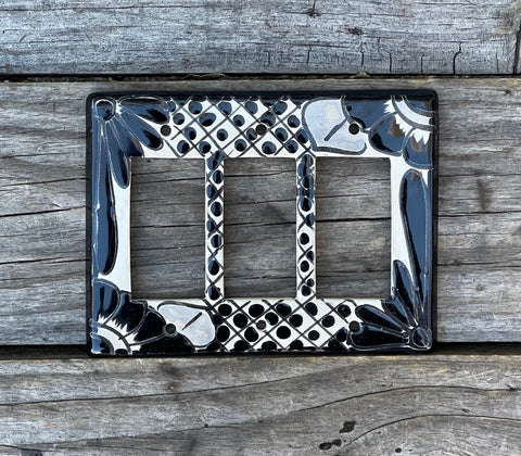 Talavera Pottery Triple Rocker Switch Plate T3RSP023