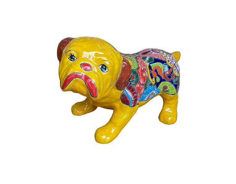 MEXICAN TALAVERA POTTERY BULLDOG TBD002