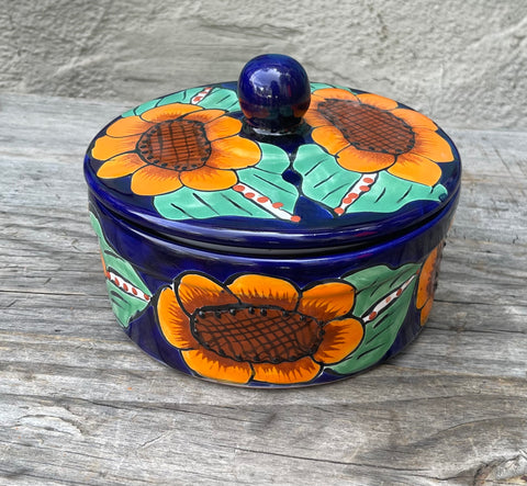 Talavera Pottery Tortilla Warmer Hand Painted TW003 Sunflower