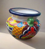 Talavera Flower Pot "Michoacana" Planter 11" TMS012