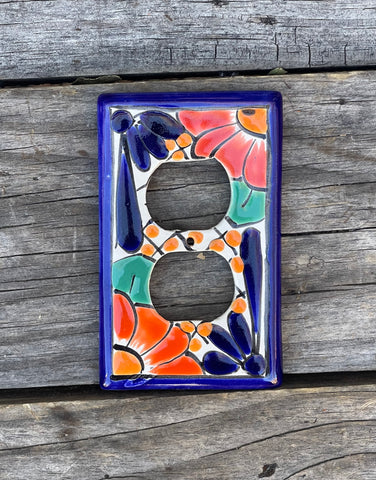 Mexican Talavera Pottery Outlet Switch Plate TDSP016