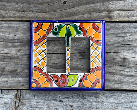 Copy of Talavera Pottery Double Rocker Switch Plate TDRSP028