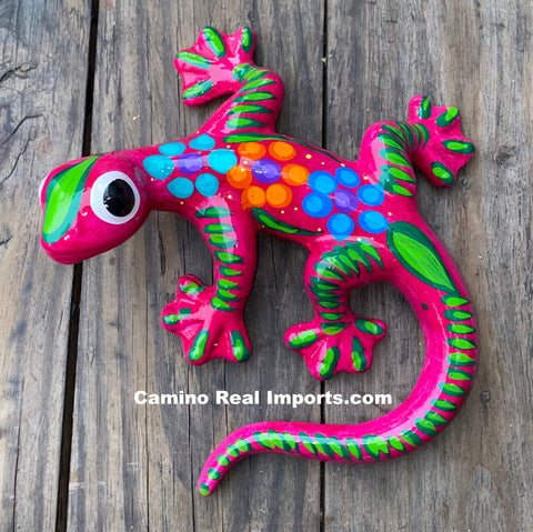 Hand Painted Clay Gecko Lizard GGLL037