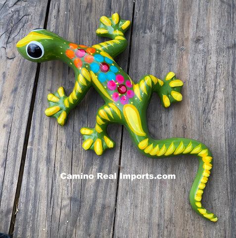 Hand Painted Clay Gecko Lizard GGLL040