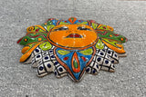 Mexican Wall Hanging Talavera Pottery Sun Face 10" TSM2004
