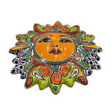 Mexican Wall Hanging Talavera Pottery Sun Face 10" TSM2005
