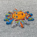 Mexican Wall Hanging Talavera Pottery Sun Face 10" TSM2006