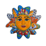 Mexican Wall Hanging Talavera Pottery Sun Face 10" TSM2007