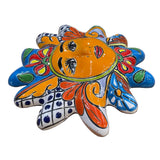 Mexican Wall Hanging Talavera Pottery Sun Face 10" TSM2007