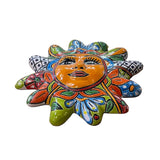 Mexican Wall Hanging Talavera Pottery Sun Face 10" TSM2008