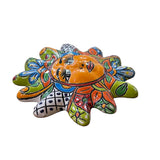 Mexican Wall Hanging Talavera Pottery Sun Face 10" TSM2008