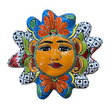Mexican Wall Hanging Talavera Pottery Sun Face 10" TSM2009