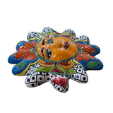 Mexican Wall Hanging Talavera Pottery Sun Face 10" TSM2009
