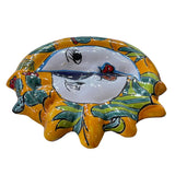 Mexican Wall Hanging Talavera Pottery Sun And Moon Face Eclipse 12" TSE016