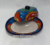 Talavera Pottery Butter Dish Hand Painted TBDMD019