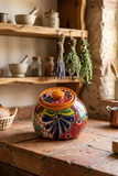 TALAVERA POTTERY HAND PAINTED COOKIE JAR TCJ006