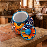 Talavera Pottery Canister Hand Painted Cookie Jar TCJ015
