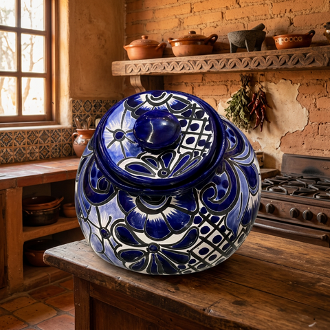 Talavera Pottery Hand Painted Cookie Jar TCJ017