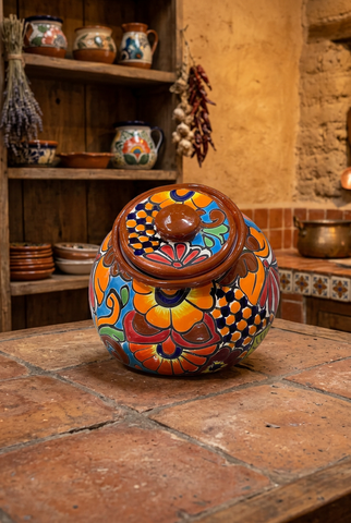 Talavera Pottery Hand Painted Cookie Jar TCJ018